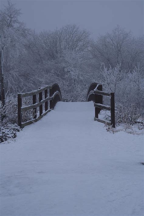 Snow Covered Bridge Photograph By John Weeks Fine Art America