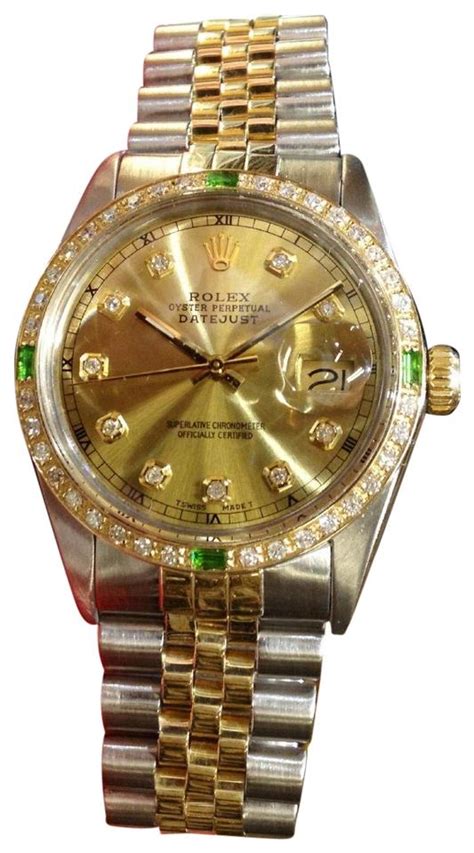 These include the two red reversing wheels. Rolex Mens Oyster Perpetual Datejust Diamonds Watch Tech ...