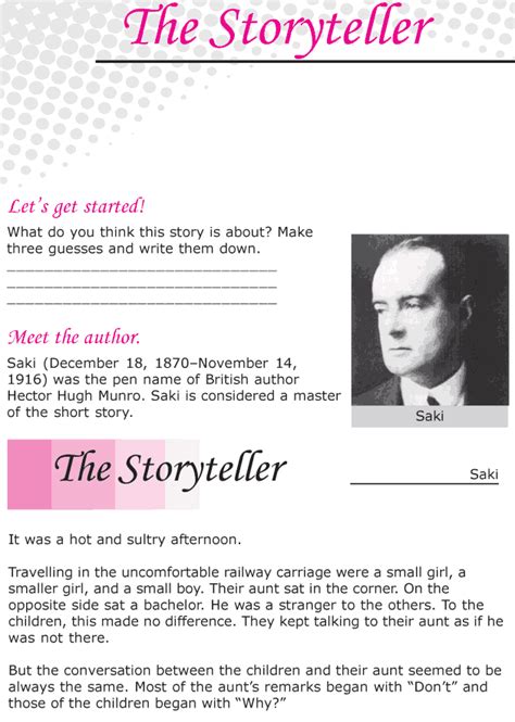 Grade 6 Reading Lesson 19 Short Stories The Storyteller Reading