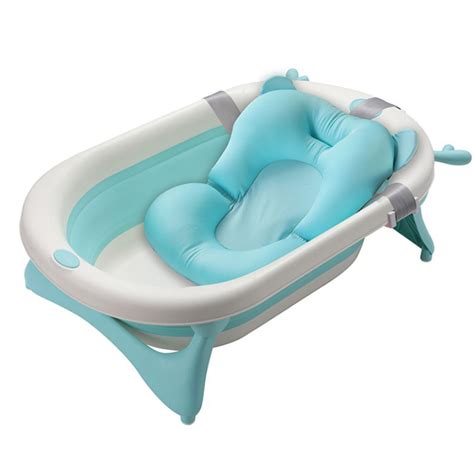 Baby Bath Tub With Cushion Blue Shop Today Get It Tomorrow