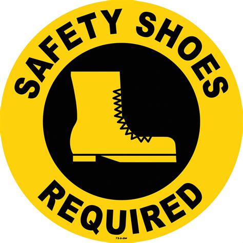 Safety Shoes Required Floor Signs Grainger Industrial Supply