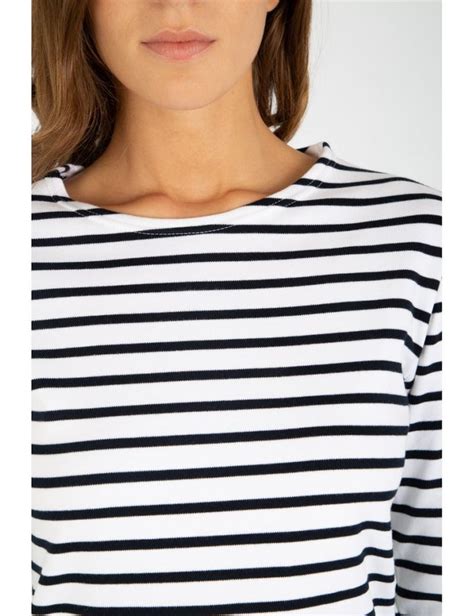 Breton Striped Shirt Thick Cotton Women Clothing Armor Lux Breton