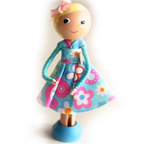 Clothespin Doll With Birthday Card By Troodlecraft £950 Clothespin