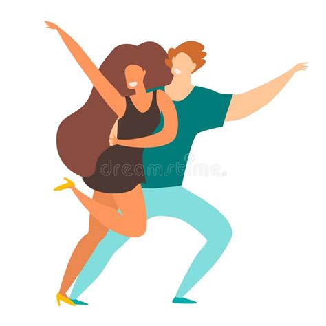 Illustration De Danse De Vecteur De Paires Sociales Illustration De