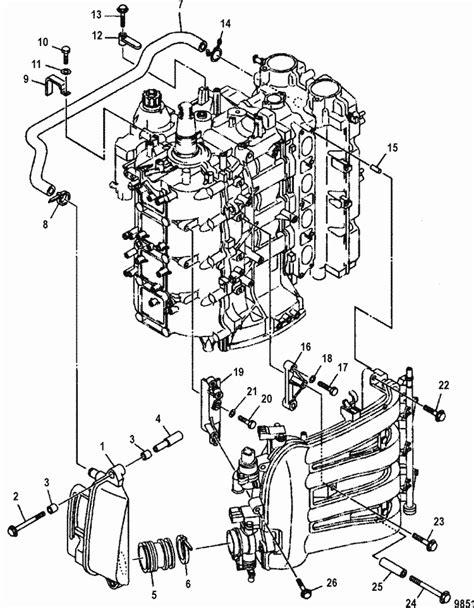 Pressure of compressed air (bar). Mercury Marine 90 HP EFI (4-Stroke) Intake Silencer Parts