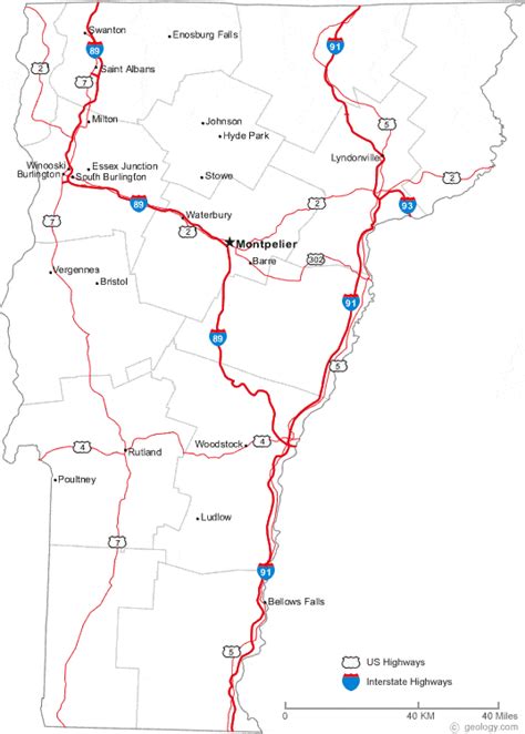 29 Towns In Vermont Map Maps Online For You