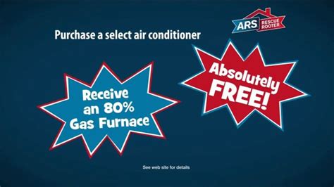 Ars Rescue Rooter Free Furnace Time Tv Commercial Buy An Air