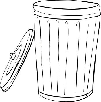 Garbage Bin Coloring Page