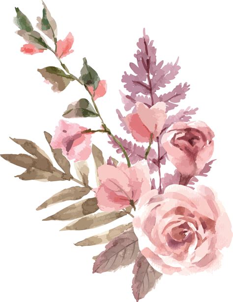 Watercolor Floral Composition Flower Wall Decor Tenstickers