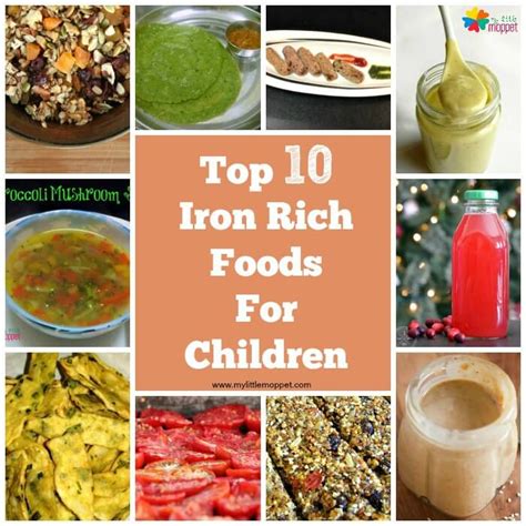 Top 10 Iron Rich Foods For Kids With Recipes My Little Moppet