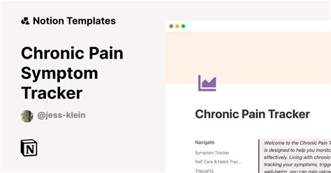 Chronic Pain Symptom Tracker Notion Template