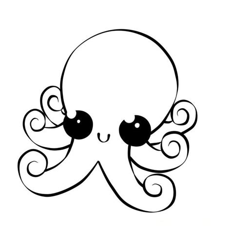 Chibi Spquirtle Colouring Pages Octopus Drawing Cute Coloring Pages