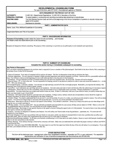 Top 10 Da Form 4856 Templates Free To Download In Pdf Format