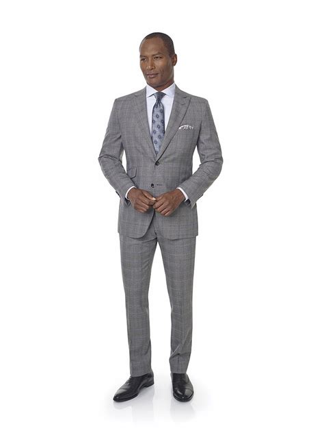All of coupon codes are verified and tested today! Super 100's Wool - Silver Gray Plaid Men's Suit | Tom ...