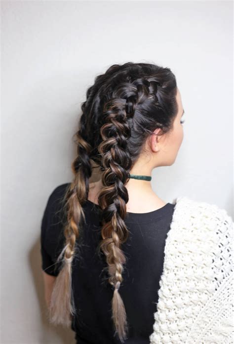 The next morning, take them out and discover luscious waves, no curling iron required! Double Dutch Braids for Beginners | Beauty Tutorial | Mash ...
