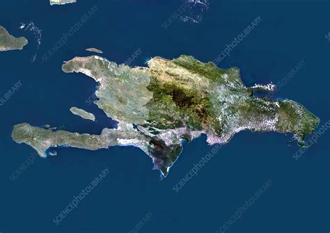 Hispaniola Caribbean Satellite Image Stock Image C0073130