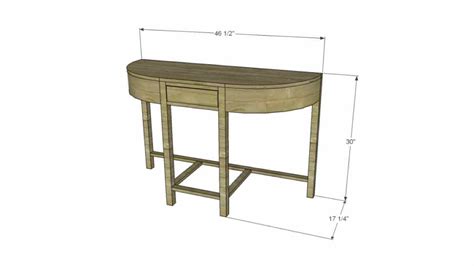 Demilune Console Table Free Woodworking Plan Com