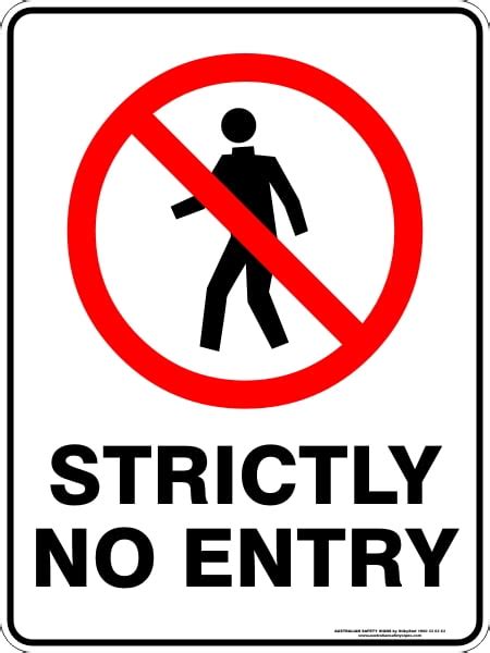 Strictly No Entry Discount Safety Signs New Zealand