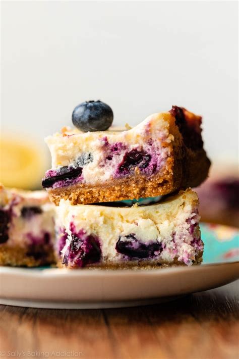Lemon Blueberry Cheesecake Bars Sally S Baking Addiction