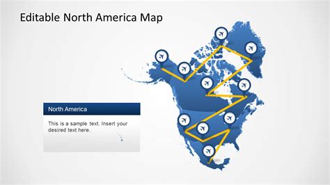 North America Map Template For Powerpoint Slidemodel