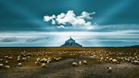 3840x2160 Mont Saint Michel Landscape 4k Wallpaper Hd