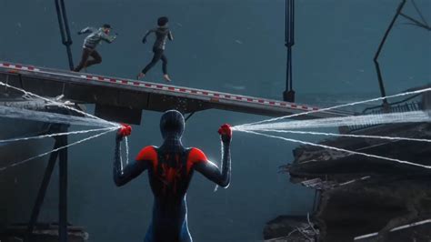 Spider Man Miles Morales Full Bridge Destruction Scene Into The