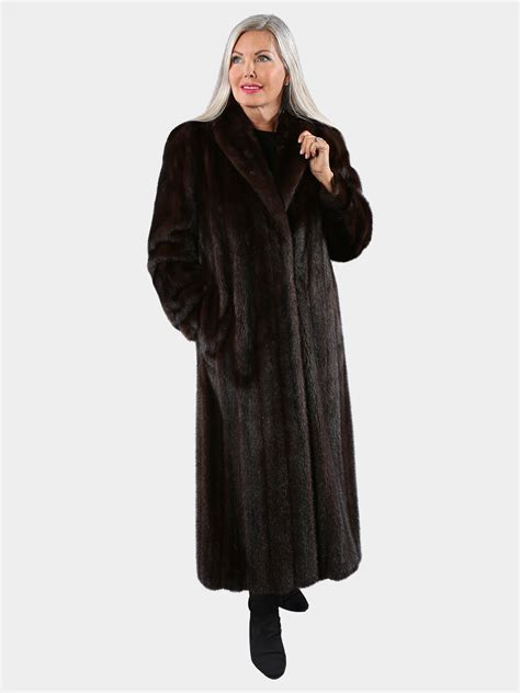 mahogany female mink fur coat women s large estate furs