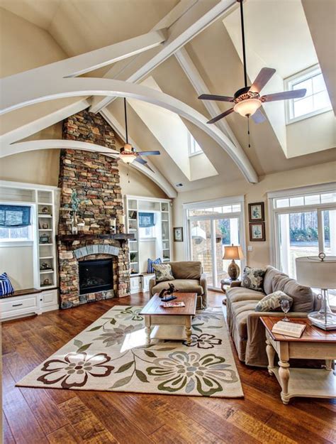 Traditional Great Room With Cathedral Ceiling By Mark Edwards Zillow