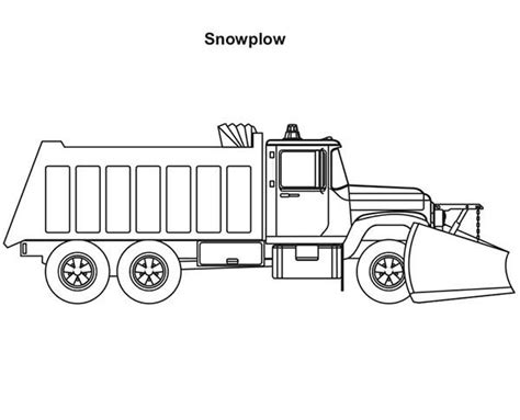 2 Axle Snow Plow Coloring Page : Kids Play Color