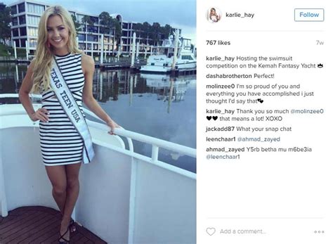 miss teen usa karlie hay of texas criticized for having used racial slurs on twitter