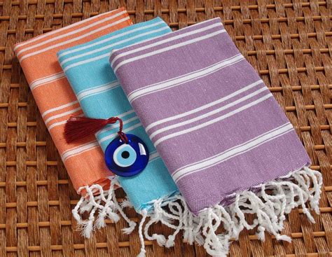 Set Of Classic Cotton Peshkir Head Hand Towel Personalized Turkish