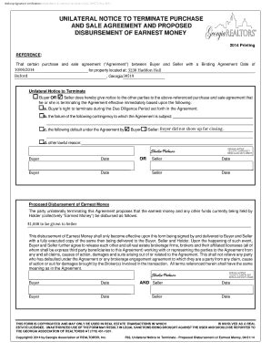 The term 'sanctions' has become so widespread, and their use has expanded so much that one study can. Unilateral Notice To Terminate Purchase And Sale Agreement - Fill Online, Printable, Fillable ...