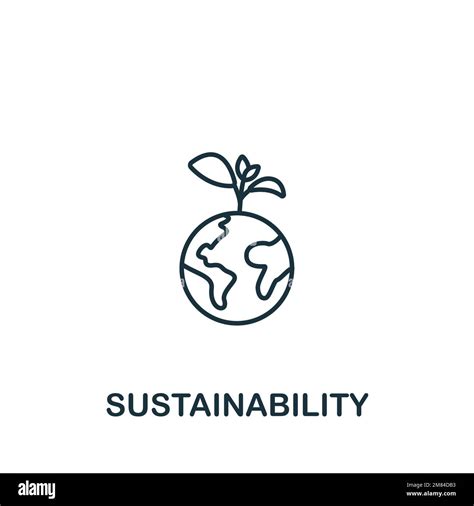Sustainability Icon Monochrome Simple Sustainability Icon For