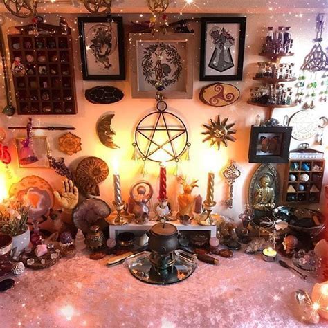 Pin By Witchy Art Occult Art On Spiritual Altar Ideas Wiccan Decor
