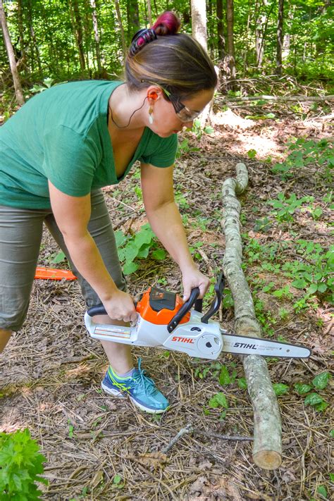 Cutting down a tree can be dangerous, so learn how to take the proper safety precautions before starting. If You Give a Gal a Chainsaw... (How to Cut Down a Small ...