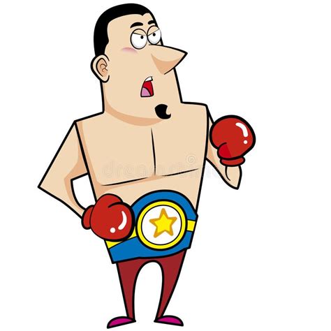 Cartoon Boxer Stock Vector Illustration Of Brunette 29722678