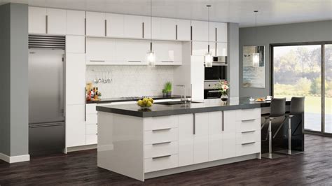 All soft close doors & drawers. US Cabinet Depot Palermo Gloss White - Waverly Cabinets