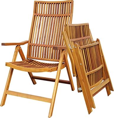 Amazon Com Luunguyen Tullamore Outdoor Hardwood Positions Reclining Folding Arm Chair