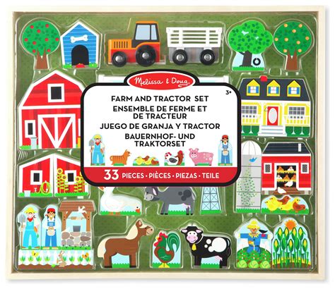 Melissa And Doug Wooden Farm Tractor Set Reviews