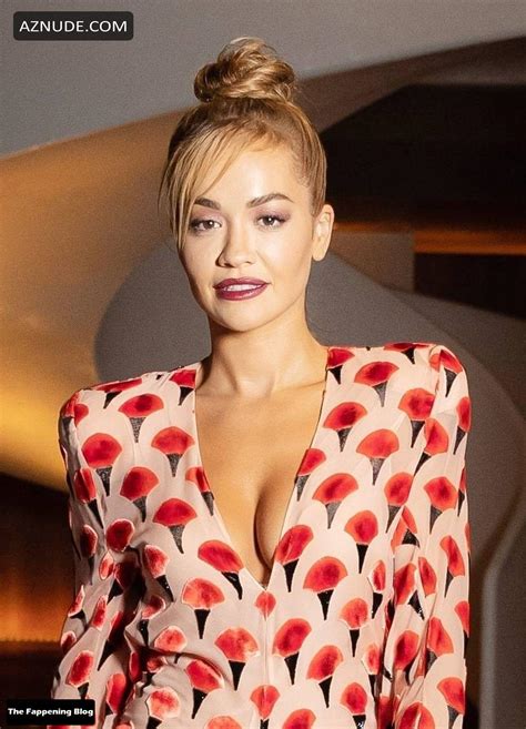 rita ora sexy photos collection showing off her hot cleavage aznude