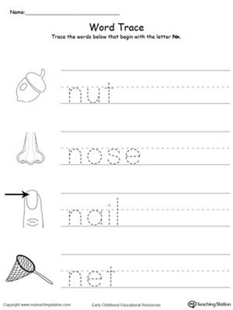 Most names beginning with z are at least somewhat less common, and many are downright rare. Trace Words That Begin With Letter Sound: N | Printable ...