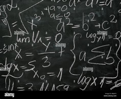 Mathe Formel Auf Einer Tafel Stockfotografie Alamy
