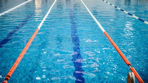 Competition Swimming Pool Stock Photo Image Of Cross 186031226