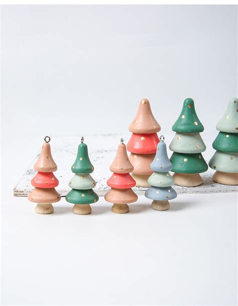 Mini Wooden Christmas Tree Ornaments Apollobox