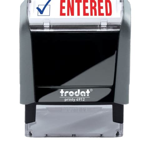 Entered 2 Color Trodat Stock Self Inking Stamp Winmark Stamp And Sign