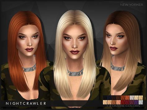 The Sims Resource Newyorker Straight Hairstyle By Nightcrawler Sims