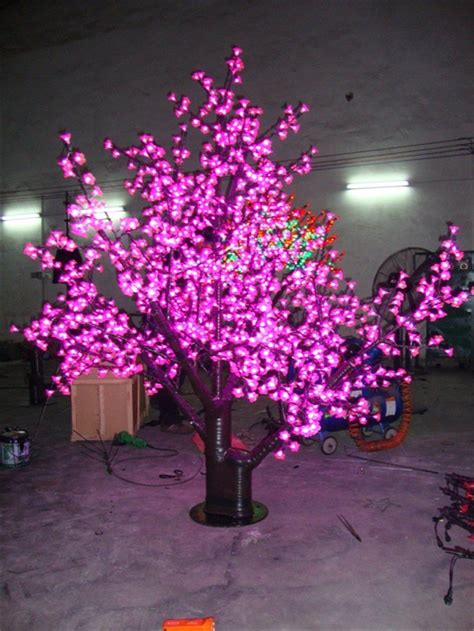 Color Laixiang Led Cherry Blossom Tree Light 1m To 6m Pink