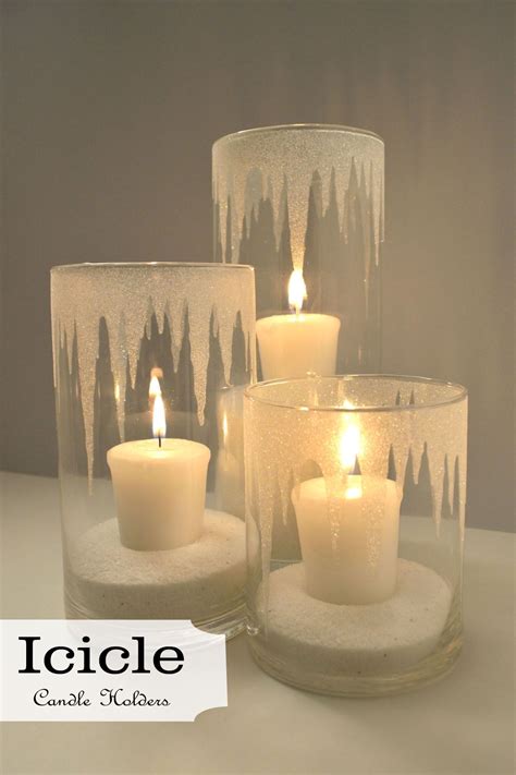 Glittered Candle Holders Image And Inks Glitter Candles Christmas