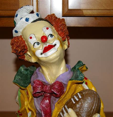 Football Clown Figurine Vintage 1970s Clown Send In The Clowns Jester