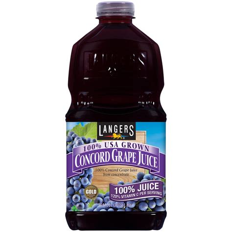 Langers 100 Juice Concord Grape With Vitamin C 64 Fl Oz 1 Count